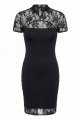 Robe ClubWear Sexy Courte Col Dentelle Athéna
