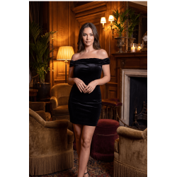Robe Sexy Velours Noir Giulia