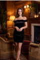 Robe Sexy Velours Noir Giulia