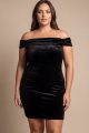 Robe Sexy Velours Noir Giulia