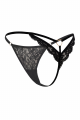 String Bijou Cœur Doré Dentelle Noir