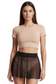 Mini Jupe Transparente Ultra Sexy Noire Résille Stella