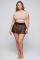 Mini Jupe Transparente Ultra Sexy Noire Résille Stella