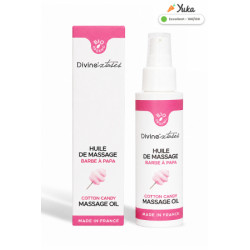 Huile de Massage BIO Barbe à Papa Divinextases