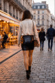 Mini Jupe Noir Simili Cuir Mat Sifia