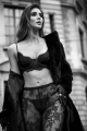 Ensemble Pantalon Transoparent Dentelle Noire 3 Pièces Mapalé