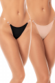 Lot de 2 Strings Invisibles Sans Coutures Noir et Nude Chair Mapalé