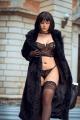 Ensemble Bustier Sexy en Dentelle et String Noir Mapalé