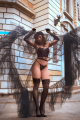 Ensemble Bustier Sexy en Dentelle et String Noir Mapalé