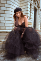 Ensemble Bustier Sexy en Dentelle et String Noir Mapalé