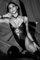 Body Fetish Wetlook Noir à Laçage et Chaînes Mapalé