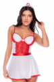 Costume Infirmière Dentelle Mini-Jupe 3 pièces