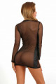 Robe Taille S/M Fetish Semie Transparente Micro Résille Wetlook Spazm