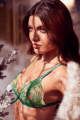 Ensemble Vert Aurore Soutien-Gorge Brodé Transparent & String 2 Pièces Mapalé