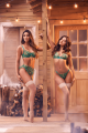 Ensemble Vert Aurore Soutien-Gorge Brodé Transparent & String 2 Pièces Mapalé
