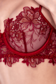 Ensemble Sexy Chic Dentelle Brodée Bois de Rose 2 pièces Mapalé