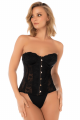 Corset Bustier Dentelle Noire Fermeture Devant & Laçage Dos Mapalé