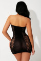 Mini Robe Bustier Noire Cotés Dentelle J Lingerie
