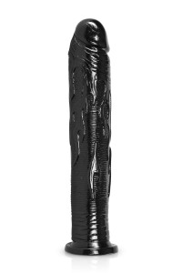 Gode ventouse droit noir 28x5 cm PVC