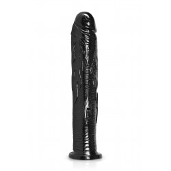Gode ventouse droit noir 28x5 cm PVC