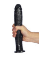 Gode ventouse droit noir 28x5 cm PVC
