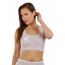 Top Blanc semi transparent
