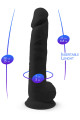 Gode XXL double densité Noir 38 x 6 cm - SilexD