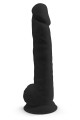 Gode XXL double densité Noir 38 x 6 cm - SilexD