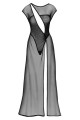 Robe Longue en Résille Transparente Cotelli lingerie