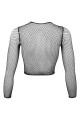 T-Shirt Court en Résille Transparente et Ouverte à Manches Cotelli lingerie