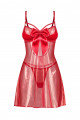 Nuisette Cadeau Ribans Rouges Baydoll et String