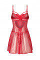 Nuisette Cadeau Ribans Rouges Baydoll et String