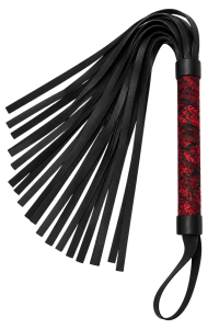 Fouet Rouge et Noir Motif Japonais 45 cm Dreamy Fetish
