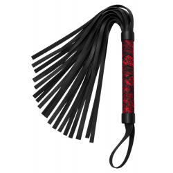 Fouet Rouge et Noir Motif Japonais 45 cm