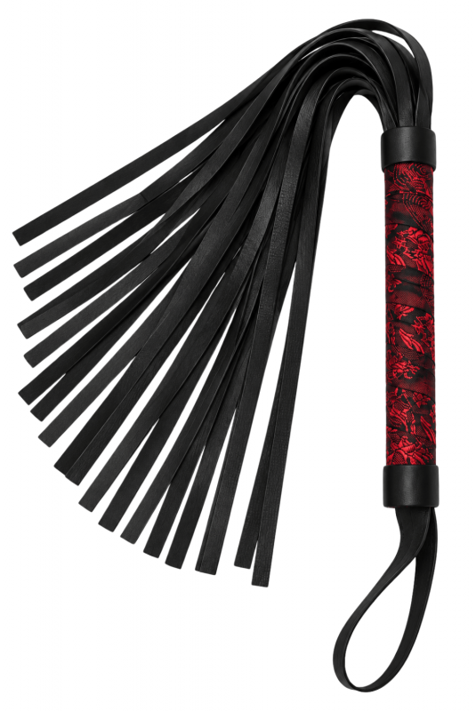 Fouet Rouge et Noir Motif Japonais 45 cm