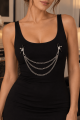 Pinces à Seins Réglables 3 Chaînettes Grises Métallisées Dreamy Fetish
