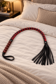 Fouet Rouge et Noir Simili Cuir 80 cm Dreamy Fetish