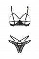 Ensemble Lingerie Ouverte Seins Nus Matildea Noir Obsessive