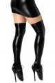 Bas Noirs Montants en Powerwetlook Brillant After Midnight