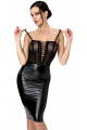 Robe Mi Longue Club Wear Ouverte à Laçage Haut Transparent Bas Fetish Do Not Disturb