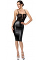 Robe Mi Longue Club Wear Ouverte à Laçage Haut Transparent Bas Fetish Do Not Disturb