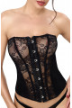 Corset Dentelle Transparente Noire One More Kiss