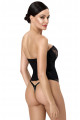 Corset Dentelle Transparente Noire One More Kiss