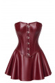 Mini Robe Corset Dark Romance Fetish Bordeaux