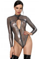 Body Transparent Argenté Triple Zip Moondust