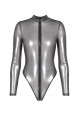 Body Transparent Argenté Triple Zip Moondust