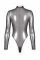 Body Transparent Argenté Triple Zip Moondust