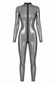 Combinaison Transparente Argentée Triple Zips Moondust
