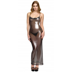 Robe longue Transparente Argentée Moondust