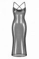 Robe longue Transparente Argentée Moondust